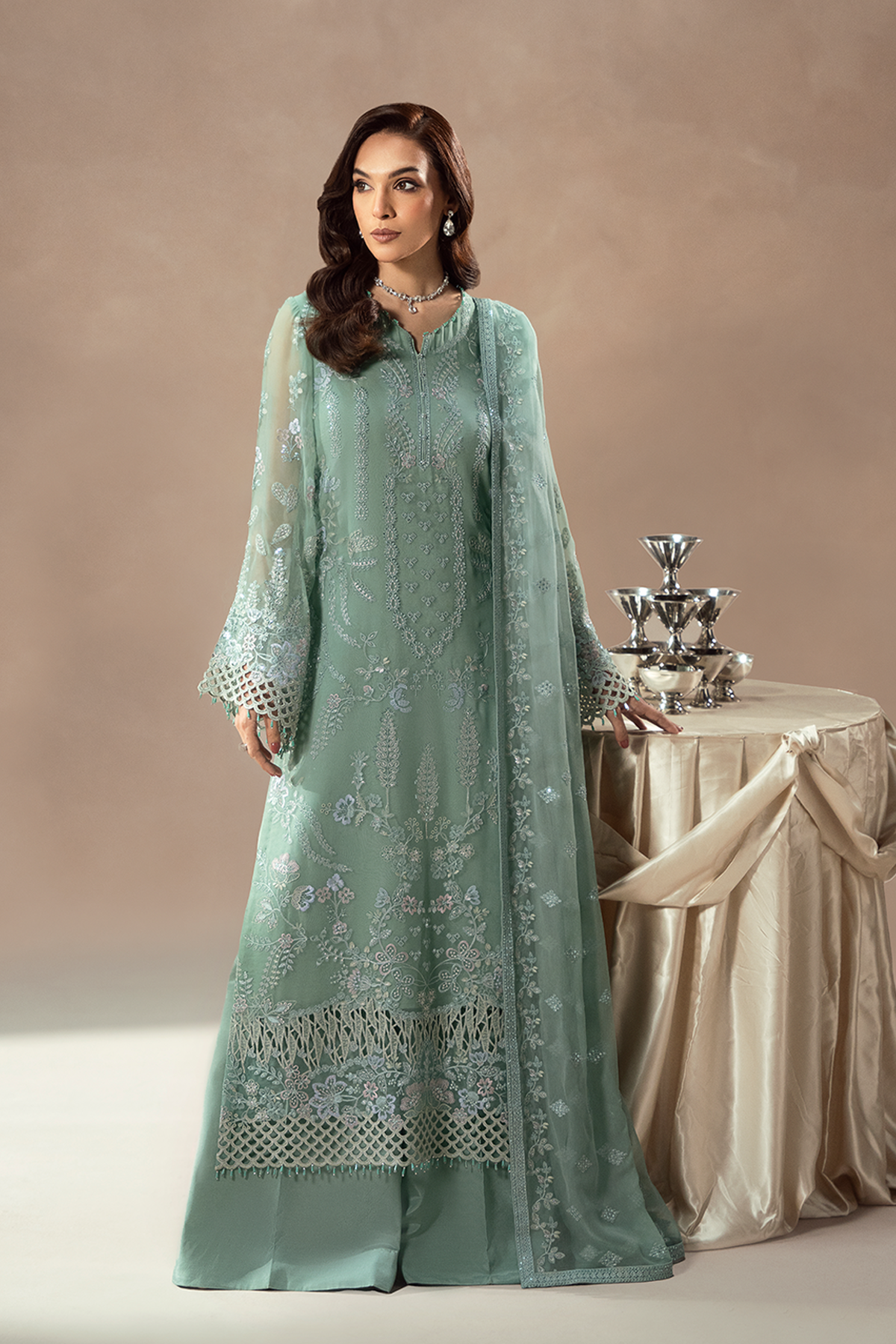 Embroidered Chiffon Dress | Luxury Chiffon Pakistan