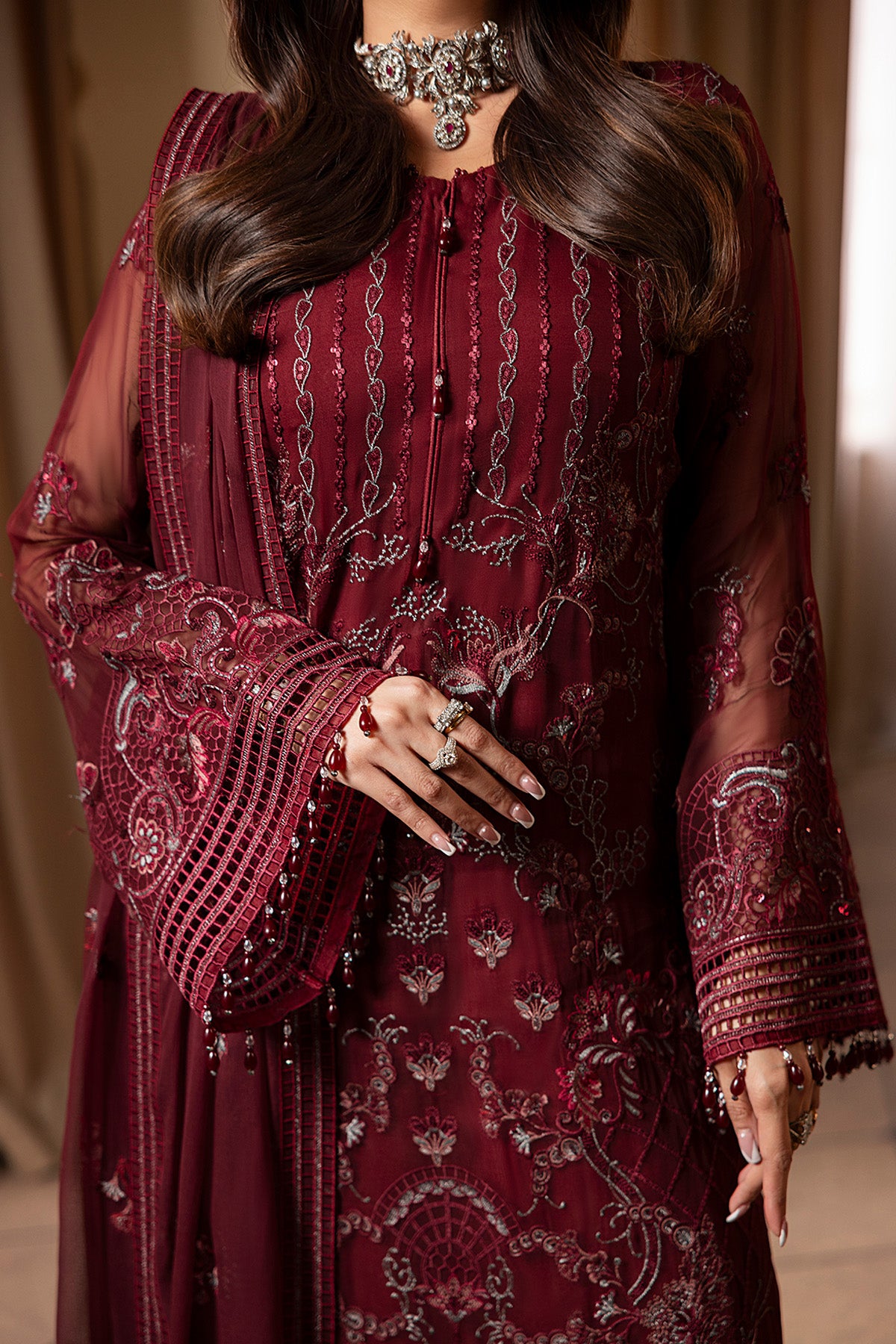 Burgundy Veil